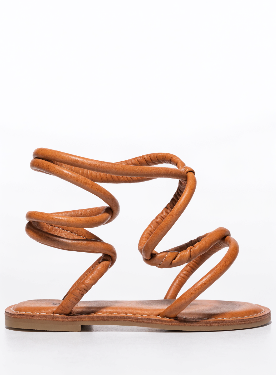 Sandale plate Angel Alarcon en cuir, style été décontracté